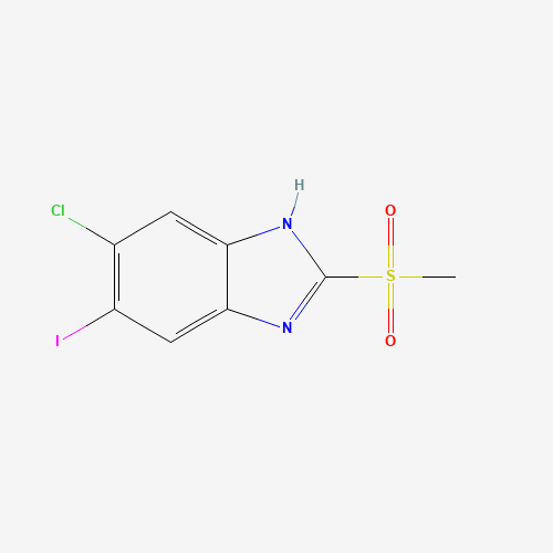 6-chloro-5-iodo-2-methylsulfonyl-1H-benzimidazole chemical structure 6-chloro-5-iodo-2-methylsulfonyl-1H-benzimidazole (CAS: 1219741-19-1) - Chemical Structure and Molecular Formula