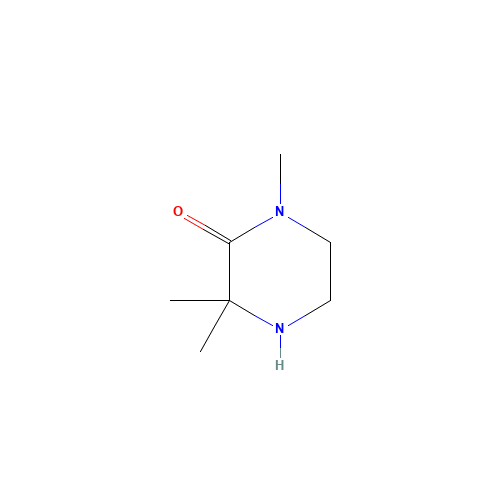 1,3,3-trimethylpiperazin-2-one (CAS: 890926-94-0) - Chemical Structure and Molecular Formula 