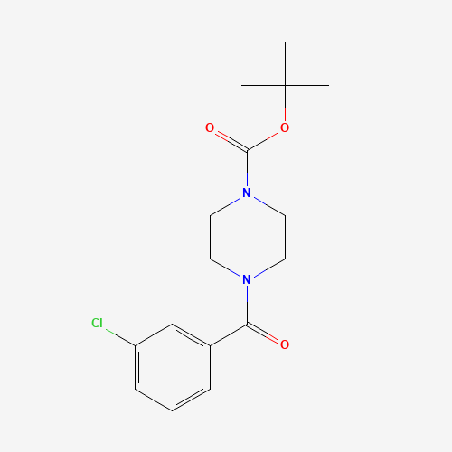 tert-butyl 4-(3-chlorobenzoyl)piperazine-1-carboxylate (CAS: 828299-83-8) - Chemical Structure and Molecular Formula 