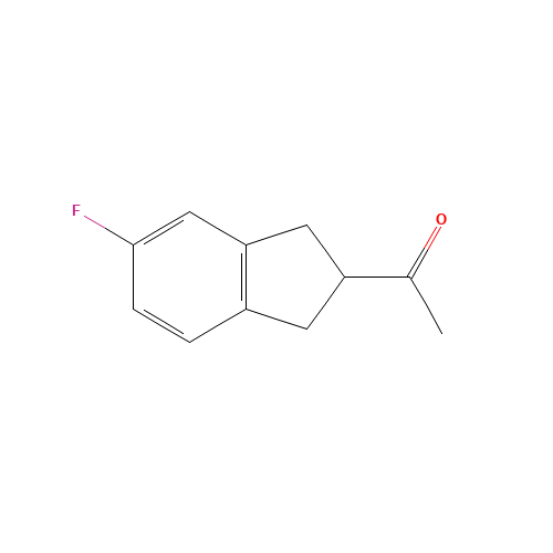 1-(5-fluoro-2,3-dihydro-1H-inden-2-yl)ethanone (CAS: 1244949-19-6) - Chemical Structure and Molecular Formula 