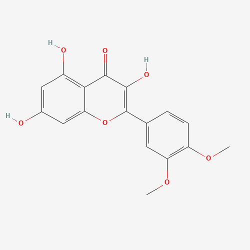 2-(3,4-dimethoxyphenyl)-3,5,7-trihydroxychromen-4-one (CAS: 3306-29-4) - Chemical Structure and Molecular Formula 