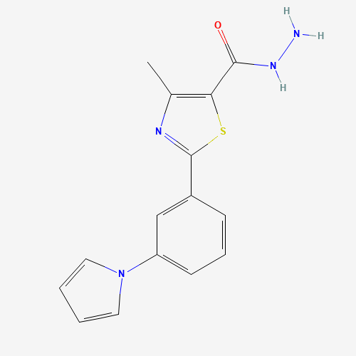 4-methyl-2-(3-pyrrol-1-ylphenyl)-1,3-thiazole-5-carbohydrazide (CAS: 262589-42-4) - Related Chemical Product