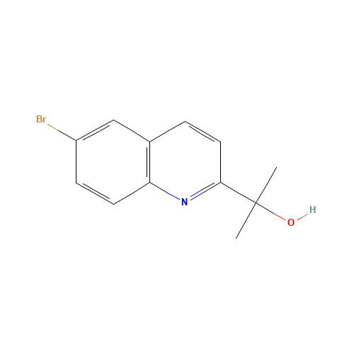 2-(6-bromoquinolin-2-yl)propan-2-ol (CAS: 1340596-76-0) - Chemical Structure and Molecular Formula 