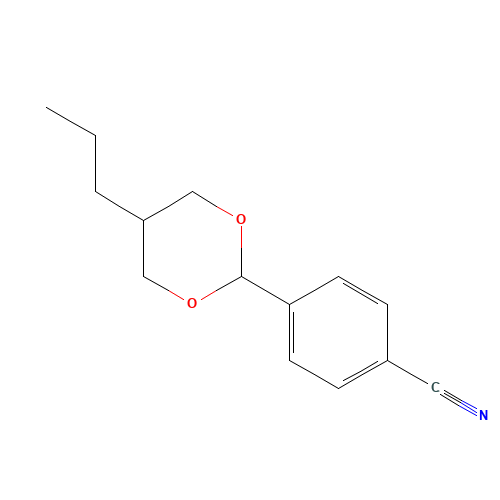 4-(5-propyl-1,3-dioxan-2-yl)benzonitrile (CAS: 80285-16-1) - Chemical Structure and Molecular Formula 