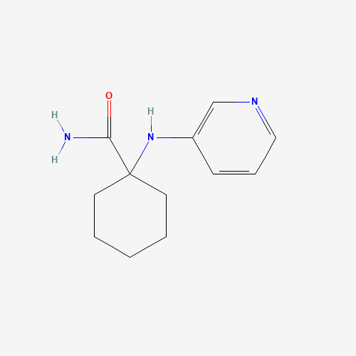 1-(pyridin-3-ylamino)cyclohexane-1-carboxamide (CAS: 1240874-75-2) - Chemical Structure and Molecular Formula 