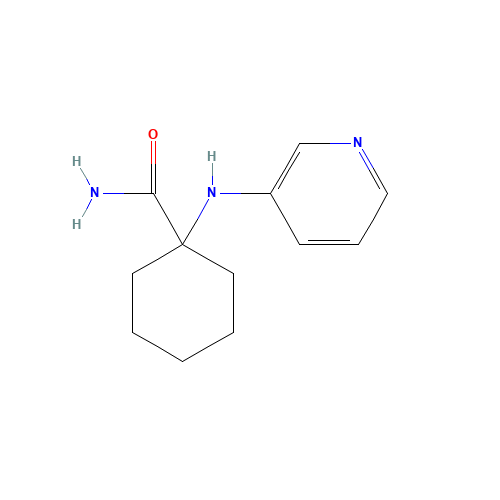 1-(pyridin-3-ylamino)cyclohexane-1-carboxamide (CAS: 1240874-75-2) - Chemical Structure and Molecular Formula 