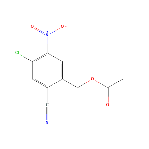 (4-chloro-2-cyano-5-nitrophenyl)methyl acetate (CAS: 181485-45-0) - Chemical Structure and Molecular Formula 