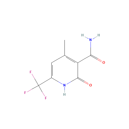 4-methyl-2-oxo-6-(trifluoromethyl)-1H-pyridine-3-carboxamide (CAS: 116548-07-3) - Chemical Structure and Molecular Formula 
