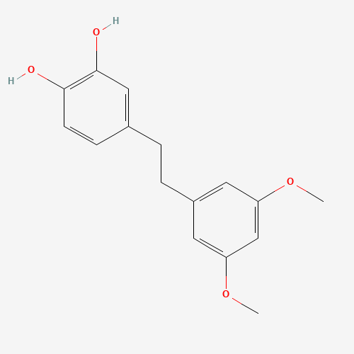 4-[2-(3,5-dimethoxyphenyl)ethyl]benzene-1,2-diol (CAS: 338990-20-8) - Chemical Structure and Molecular Formula 