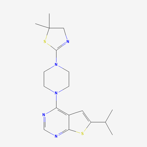 4-[4-(5,5-dimethyl-4H-1,3-thiazol-2-yl)piperazin-1-yl]-2-propan-2-ylthieno[2,3-d]pyrimidine (CAS: 1271738-59-0) - Related Chemical Product
