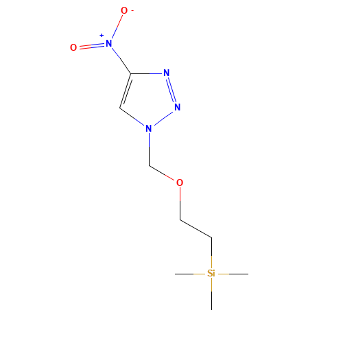 trimethyl-[2-[(4-nitrotriazol-1-yl)methoxy]ethyl]silane (CAS: 1611444-55-3) - Chemical Structure and Molecular Formula 