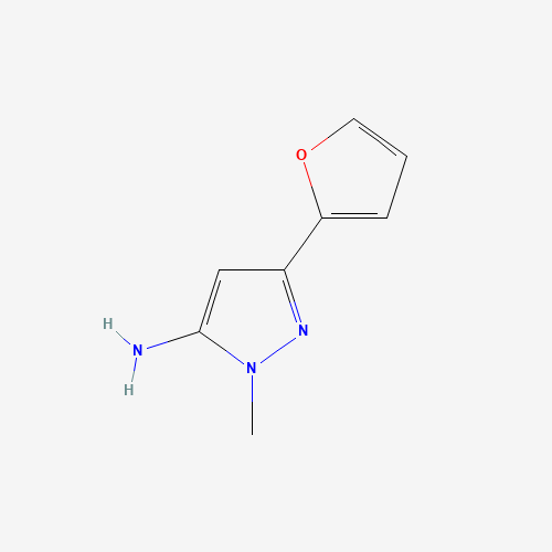 5-(furan-2-yl)-2-methylpyrazol-3-amine (CAS: 305846-71-3) - Chemical Structure and Molecular Formula 