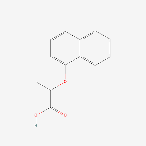 2-naphthalen-1-yloxypropanoic acid chemical structure 2-naphthalen-1-yloxypropanoic acid (CAS: 13949-67-2) - Chemical Structure and Molecular Formula
