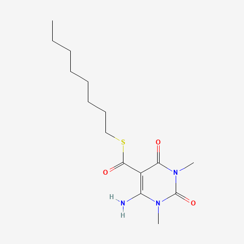 S-octyl 4-amino-1,3-dimethyl-2,6-dioxopyrimidine-5-carbothioate (CAS: 1187732-64-4) - Related Chemical Product
