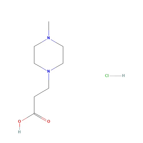3-(4-methylpiperazin-1-yl)propanoic acid;hydrochloride (CAS: 775349-40-1) - Chemical Structure and Molecular Formula 