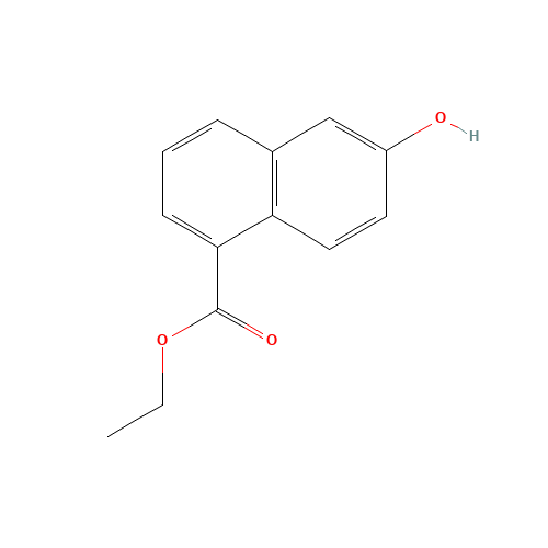 ethyl 6-hydroxynaphthalene-1-carboxylate (CAS: 90162-14-4) - Chemical Structure and Molecular Formula 
