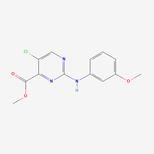 methyl 5-chloro-2-(3-methoxyanilino)pyrimidine-4-carboxylate (CAS: 943121-68-4) - Chemical Structure and Molecular Formula 