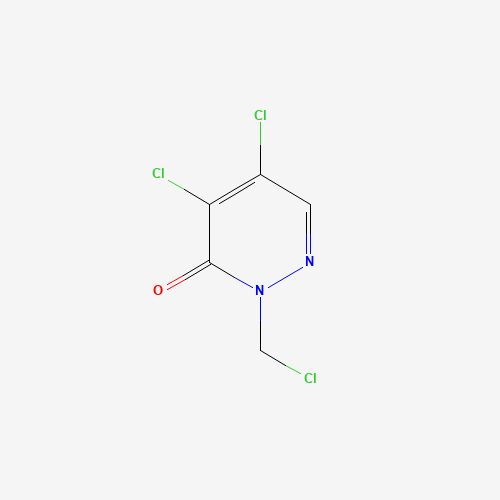 4,5-dichloro-2-(chloromethyl)pyridazin-3-one (CAS: 51356-03-7) - Chemical Structure and Molecular Formula 