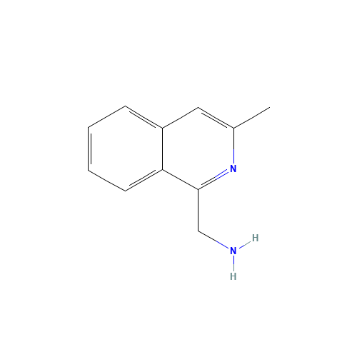 (3-methylisoquinolin-1-yl)methanamine (CAS: 3340-31-6) - Chemical Structure and Molecular Formula 