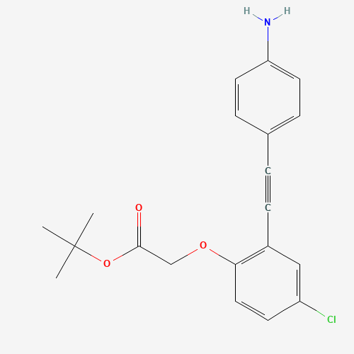 tert-butyl 2-[2-[2-(4-aminophenyl)ethynyl]-4-chlorophenoxy]acetate (CAS: 1240288-66-7) - Related Chemical Product
