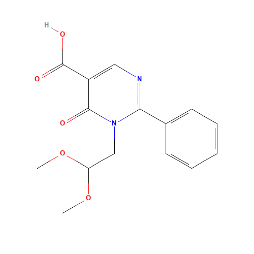 1-(2,2-dimethoxyethyl)-6-oxo-2-phenylpyrimidine-5-carboxylic acid (CAS: 293329-57-4) - Related Chemical Product