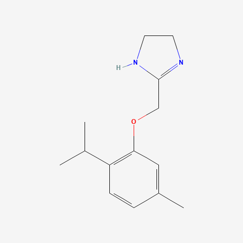 2-[(5-methyl-2-propan-2-ylphenoxy)methyl]-4,5-dihydro-1H-imidazole (CAS: 24243-97-8) - Chemical Structure and Molecular Formula 