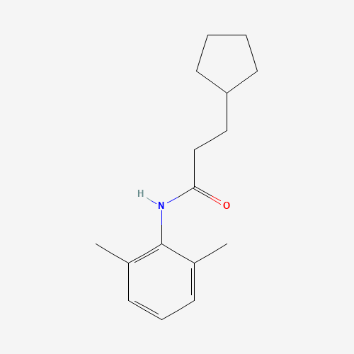 3-cyclopentyl-N-(2,6-dimethylphenyl)propanamide (CAS: 560080-77-5) - Chemical Structure and Molecular Formula 