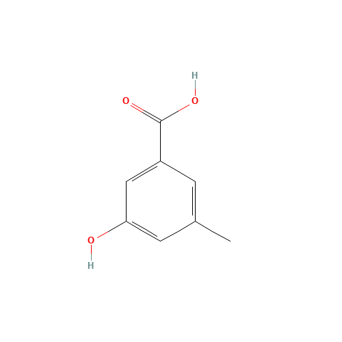 3-hydroxy-5-methylbenzoic acid (CAS: 585-81-9) - Chemical Structure and Molecular Formula 