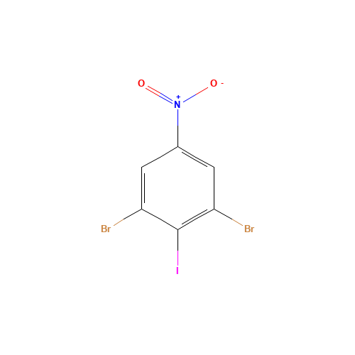 1,3-dibromo-2-iodo-5-nitrobenzene (CAS: 98137-96-3) - Chemical Structure and Molecular Formula 