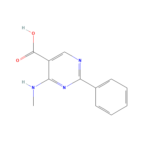4-(methylamino)-2-phenylpyrimidine-5-carboxylic acid (CAS: 226954-90-1) - Chemical Structure and Molecular Formula 