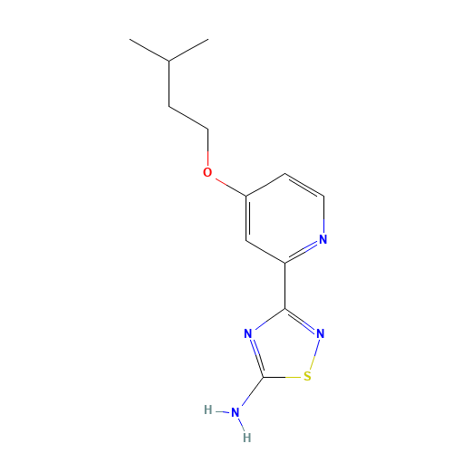 3-[4-(3-methylbutoxy)pyridin-2-yl]-1,2,4-thiadiazol-5-amine (CAS: 1179360-57-6) - Related Chemical Product