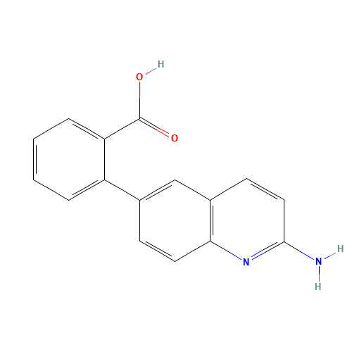 2-(2-aminoquinolin-6-yl)benzoic acid (CAS: 1309365-68-1) - Chemical Structure and Molecular Formula 