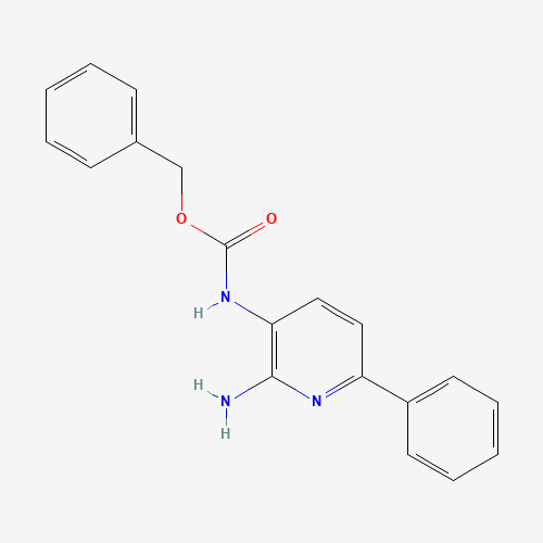 benzyl N-(2-amino-6-phenylpyridin-3-yl)carbamate (CAS: 1097196-25-2) - Chemical Structure and Molecular Formula 