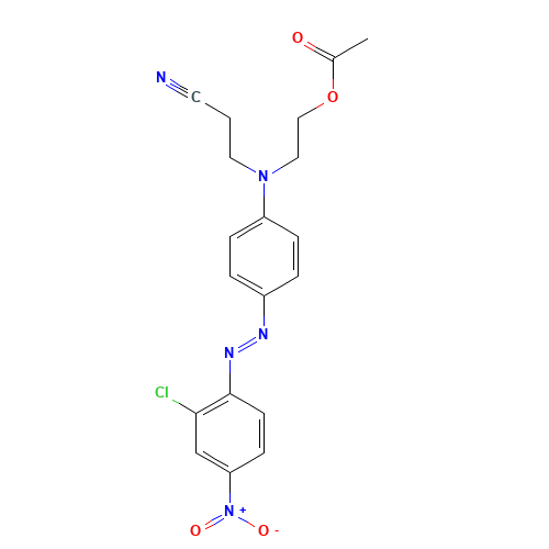 2-[4-[(2-chloro-4-nitrophenyl)diazenyl]-N-(2-cyanoethyl)anilino]ethyl acetate (CAS: 6021-61-0) - Related Chemical Product