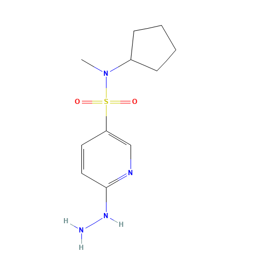N-cyclopentyl-6-hydrazinyl-N-methylpyridine-3-sulfonamide (CAS: 1094874-04-0) - Chemical Structure and Molecular Formula 