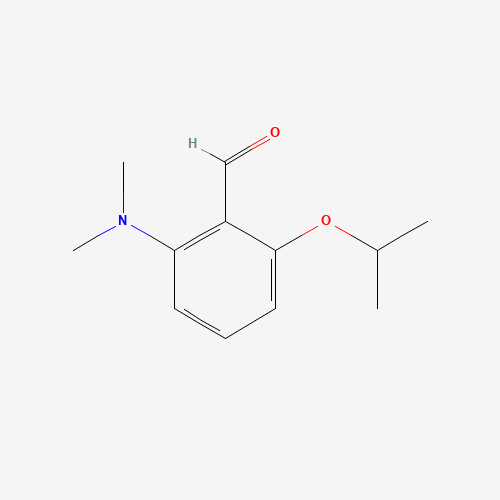 2-(dimethylamino)-6-propan-2-yloxybenzaldehyde (CAS: 1197157-06-4) - Chemical Structure and Molecular Formula 