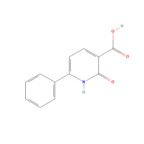 2-oxo-6-phenyl-1H-pyridine-3-carboxylic acid (CAS: 56162-63-1) - Chemical Structure and Molecular Formula 
