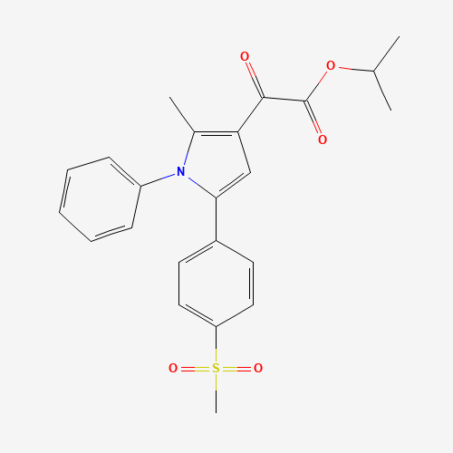 propan-2-yl 2-[2-methyl-5-(4-methylsulfonylphenyl)-1-phenylpyrrol-3-yl]-2-oxoacetate (CAS: 1005451-76-2) - Chemical Structure and Molecular Formula 