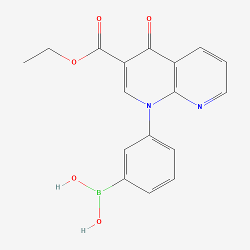 [3-(3-ethoxycarbonyl-4-oxo-1,8-naphthyridin-1-yl)phenyl]boronic acid (CAS: 694489-60-6) - Related Chemical Product