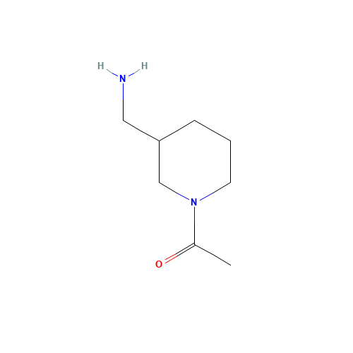 1-[3-(aminomethyl)piperidin-1-yl]ethanone (CAS: 915922-81-5) - Chemical Structure and Molecular Formula 