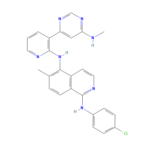 1-N-(4-chlorophenyl)-6-methyl-5-N-[3-[6-(methylamino)pyrimidin-4-yl]pyridin-2-yl]isoquinoline-1,5-diamine (CAS: 943605-77-4) - Related Chemical Product