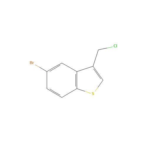 5-bromo-3-(chloromethyl)-1-benzothiophene (CAS: 852180-53-1) - Chemical Structure and Molecular Formula 