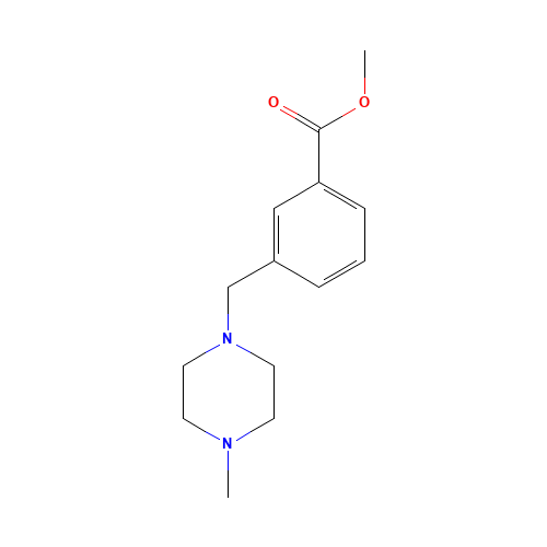 methyl 3-[(4-methylpiperazin-1-yl)methyl]benzoate (CAS: 658689-29-3) - Chemical Structure and Molecular Formula 
