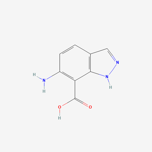 6-amino-1H-indazole-7-carboxylic acid (CAS: 73907-95-6) - Chemical Structure and Molecular Formula 