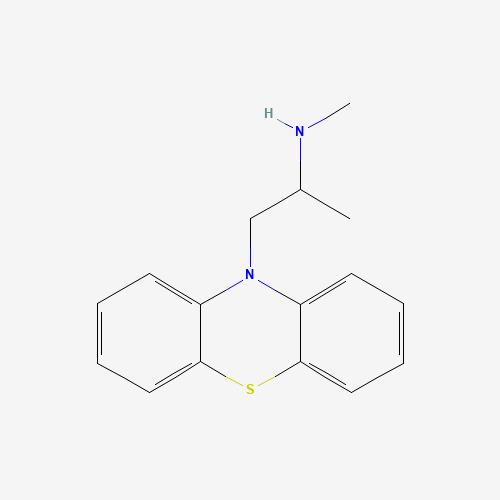 N-methyl-1-phenothiazin-10-ylpropan-2-amine (CAS: 37707-23-6) - Chemical Structure and Molecular Formula 