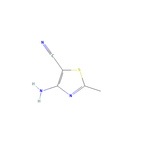 4-amino-2-methyl-1,3-thiazole-5-carbonitrile (CAS: 29422-48-8) - Chemical Structure and Molecular Formula 