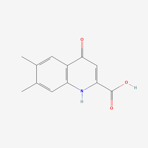 6,7-dimethyl-4-oxo-1H-quinoline-2-carboxylic acid (CAS: 36303-11-4) - Chemical Structure and Molecular Formula 