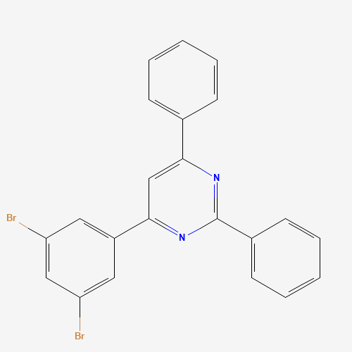 4-(3,5-dibromophenyl)-2,6-diphenylpyrimidine (CAS: 607740-08-9) - Chemical Structure and Molecular Formula 