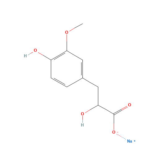 sodium;2-hydroxy-3-(4-hydroxy-3-methoxyphenyl)propanoate (CAS: 77305-02-3) - Related Chemical Product