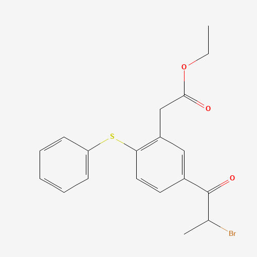 ethyl 2-[5-(2-bromopropanoyl)-2-phenylsulfanylphenyl]acetate (CAS: 87493-82-1) - Related Chemical Product